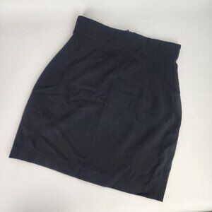 Vintage 90s Vertigo Paris Black High-Waisted Skirt Zip Size US 2, French 34